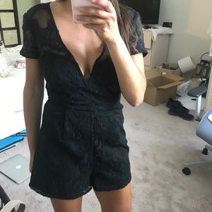 NWT Black Lace Romper